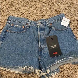 Levi’s 501 high rise jean shorts